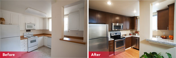 Before and After of Stanford Multi-Family Unit Makeover
