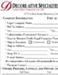 New Decore Customer Account Form and Re-sale Card
