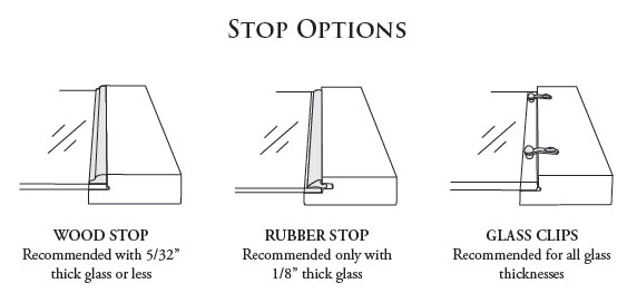 Glass Stop options