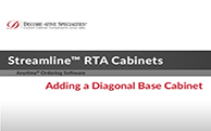 Streamline® RTA Cabinets - Adding a Diagonal Base Cabinet