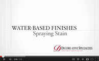 Staining Cabinets with Water-based Finish  (video)