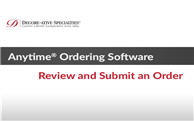 Anytime® Online Account Management - Review and Submit an Order