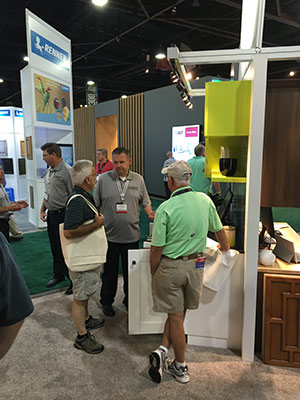 Ed Anderson, Southeast Regional Sales Manager, sharing the benefits of our custom color matching (Tier 3), Solvent-Based Finishing from Monroe, NC.