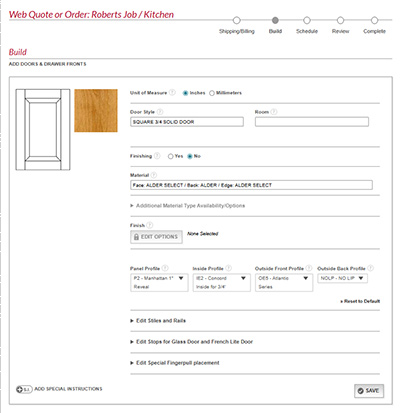 CDS Ordering Screenshot