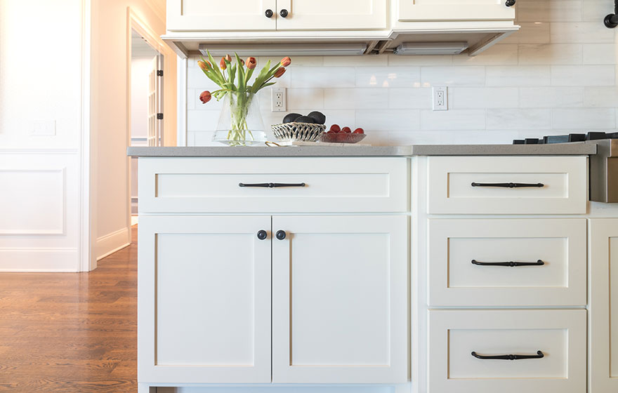 White paint and a classic door style create a space that will complement your home for decades.