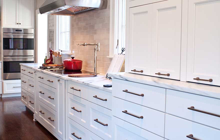 Lighten up a space with crisp white paint.