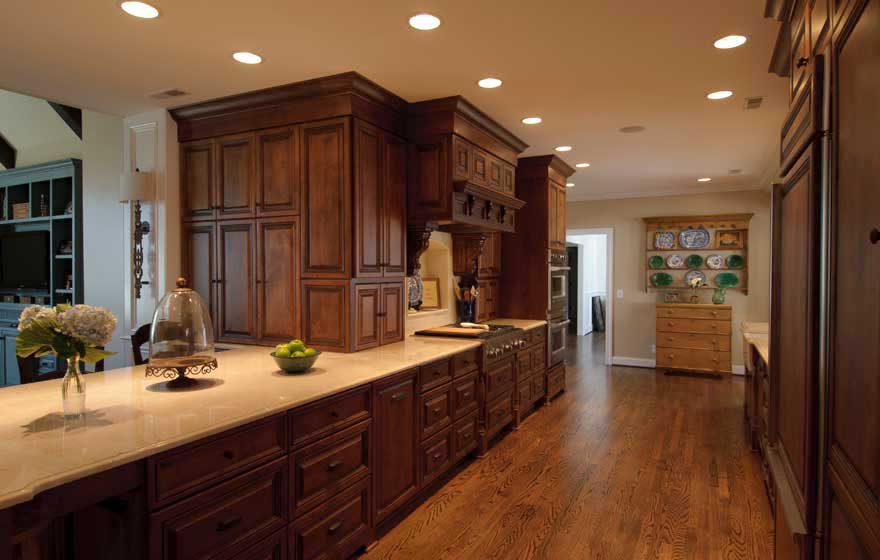 Transform a traditional galley kitchen by incorporating unique details and plenty of drawer storage space. 