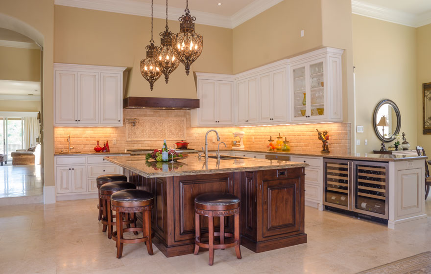 This beautiful space is accented with the details of the Tuscany 3/4" (590) Door.