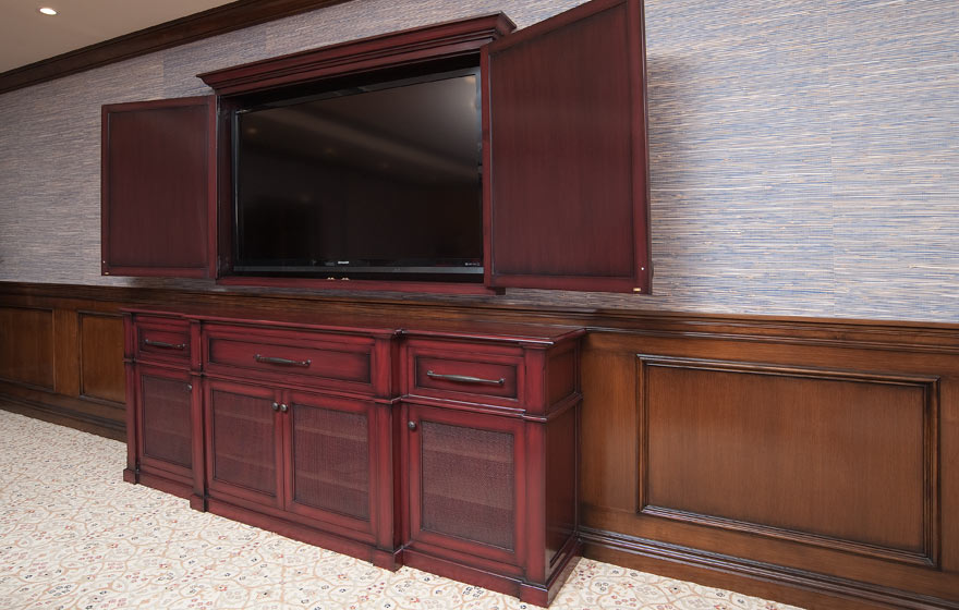 Conceal electronic equipment and monitors to maintain the professional appearance of your executive conference room.
