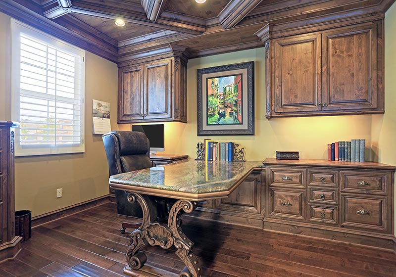 The Ponderosa 3/4" (839) Door and rustic material are a perfect pair for an old world feel.