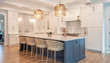 Blue Painted Island Kitchen - 10444