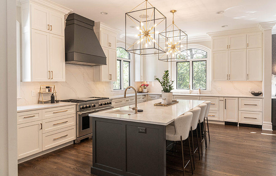 Contrast is key in this beautifully designed kitchen