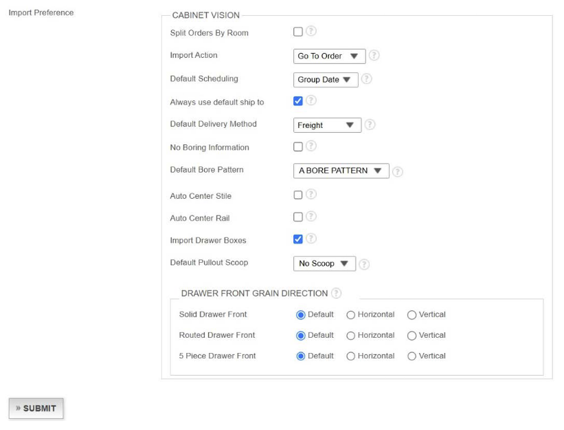 Import Preferences