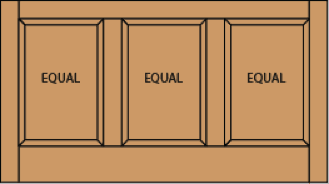 Wainscot Panel - 3 Panel - Equally Sized