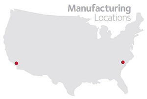 Map of Decore-ative Specialties Manufacturing Locations in the USA