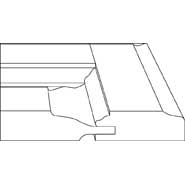 3D profile for Hillsboro 3/4" door.