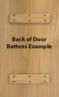 Back of Valencia (81) door showing battens