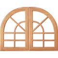 Specialty 1/4" Circle French Lite w/ Arched Outer Frame