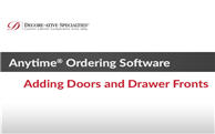 Anytime® Online Account Management - Adding Doors and Drawer Fronts
