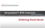 Streamline® RTA Cabinets - Ordering Panel Stock